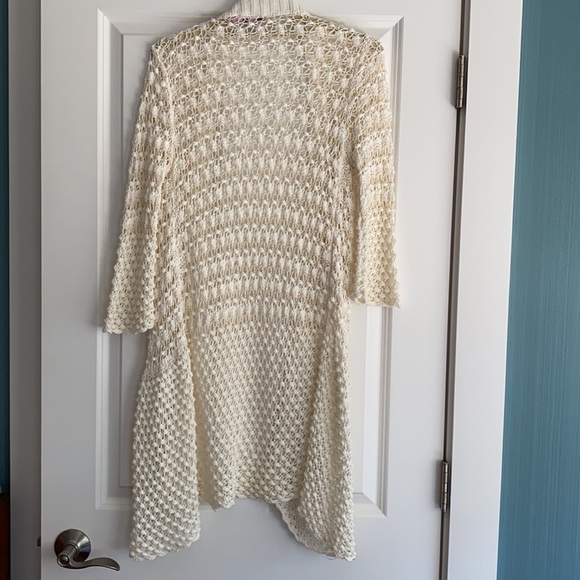 Coat Length Crotchet Sweater - Picture 7 of 10